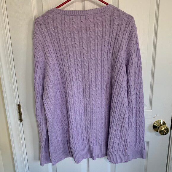 Croft&Barrow Sweater. Women. 100% Cotton. Purple. Size XL. - Picture 2 of 9